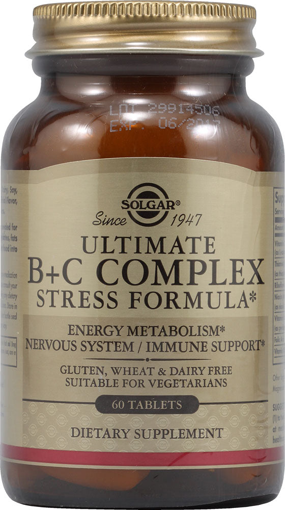 Solgar Ultimate B+C Complex Stress Formula Tablets 60 Tabs